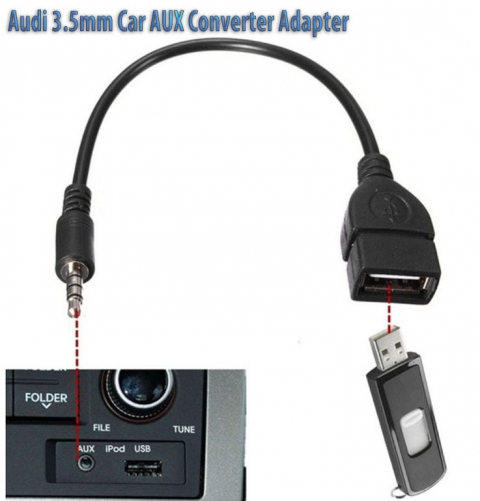 Audi 3.5mm Auto AUX Konverter Adapter
